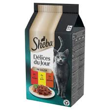 Sheba Délice Du Jour Pollo Salmone Tacchino in Salsa 6x50g Sheba Délice Du Jour Pollo Salmone Tacchino in Salsa 6x50g